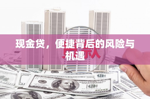 肃州现金贷，便捷背后的风险与机遇