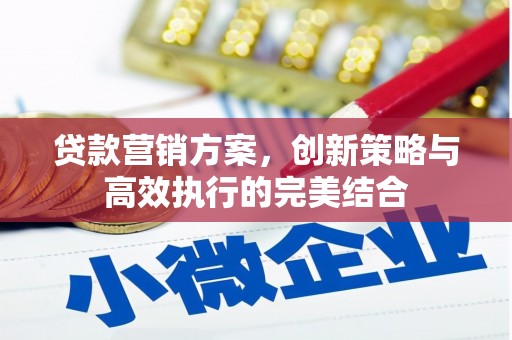 肃州贷款营销方案，创新策略与高效执行的完美结合