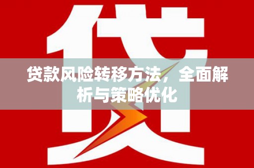 肃州贷款风险转移方法，全面解析与策略优化