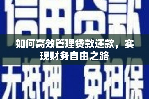 肃州如何高效管理贷款还款，实现财务自由之路