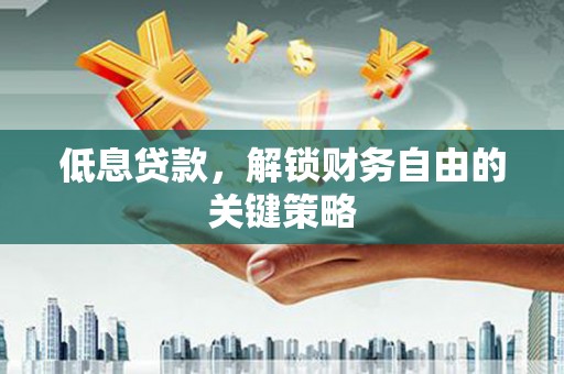 肃州低息贷款，解锁财务自由的关键策略