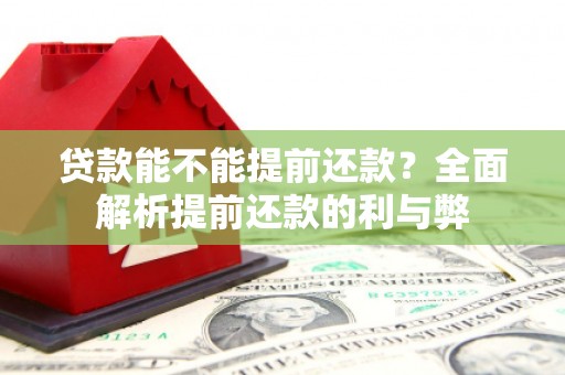 肃州贷款能不能提前还款？全面解析提前还款的利与弊