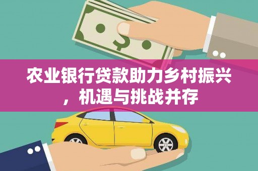 肃州农业银行贷款助力乡村振兴，机遇与挑战并存