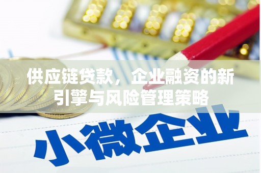 肃州供应链贷款，企业融资的新引擎与风险管理策略