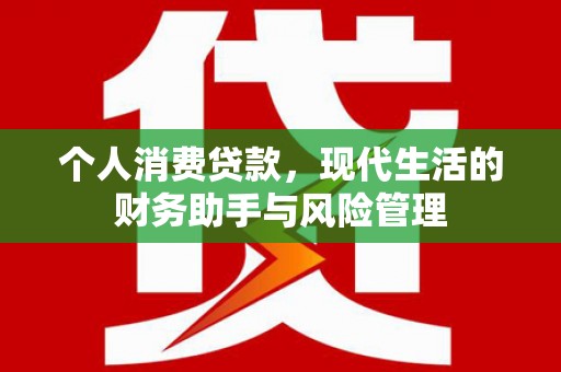 肃州个人消费贷款，现代生活的财务助手与风险管理